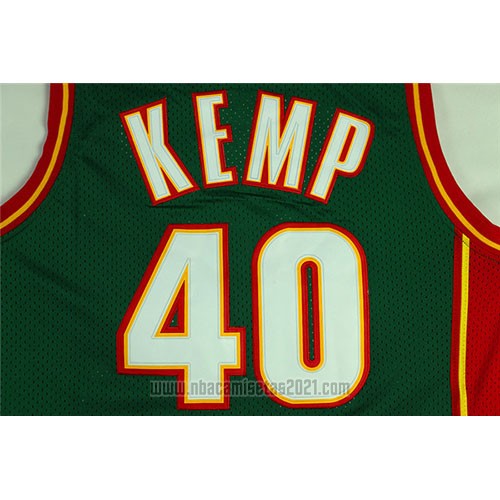 Camiseta Seattle SuperSonics Shawn Kemp #40 Historic Retro Verde